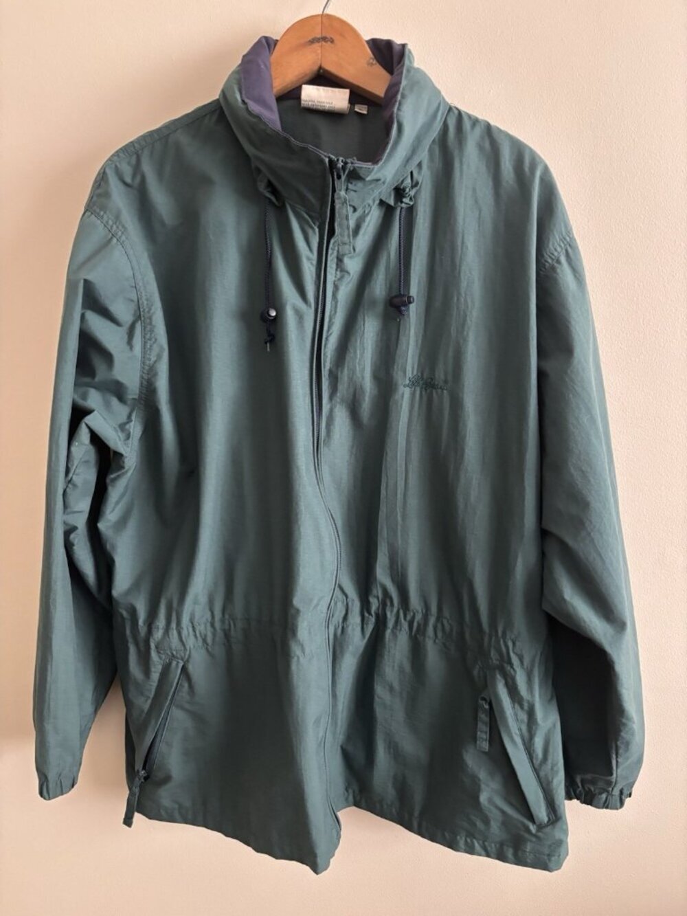 Vintage LL Bean Anorak Windbreaker Hooded Jacket Womens XL Pullover Lightweight‎